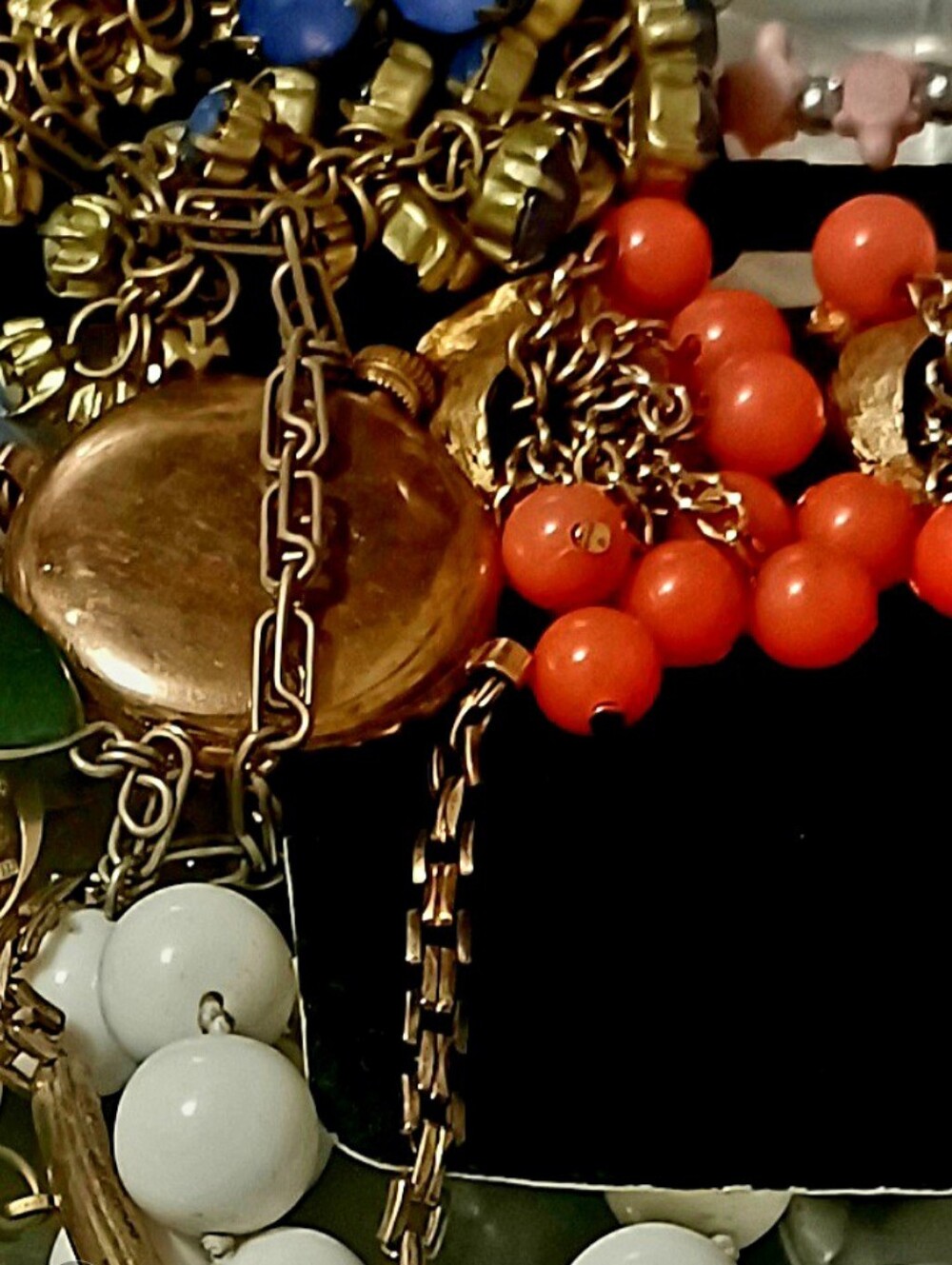 Vtg. Mir Hask, Jewlry Lot Bundle Necklaces Braclets Earrings Pearls Gold T Locke